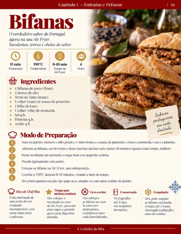 Página real do eBook Air Fryer à Portuguesa — página 18